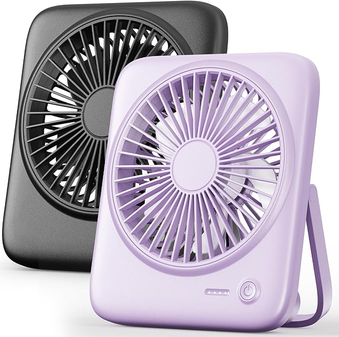 Otlonpe Personal Portable Desk Fan 2 Pack, 4000mAh Small Rechargeable Portable by OTLONPE