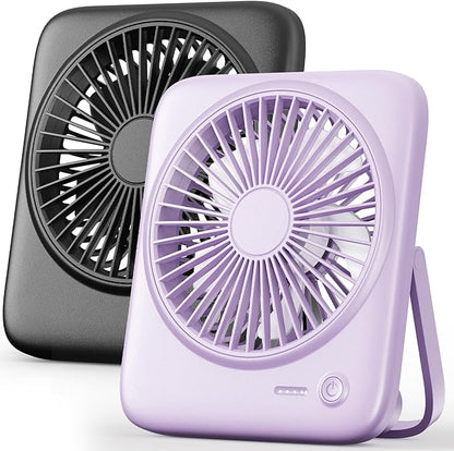 Otlonpe Personal Portable Desk Fan 2 Pack, 4000mAh Small Rechargeable Portable by OTLONPE