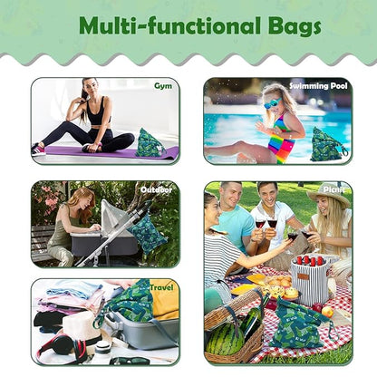 ALVABABY 3pcs Cloth Diaper Wet Dry Bags Waterproof Reusable - Image 4