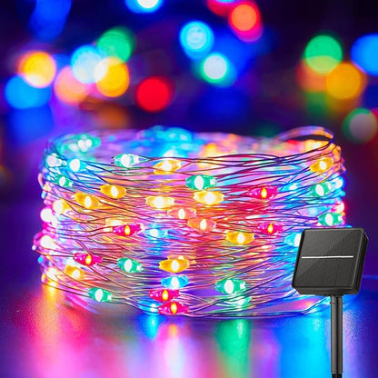 Minetom Solar String Lights for Outside, 33Ft 100 LED Outdoor Solar Fairy Lights by Minetom