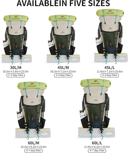 Naturehike 45L Rock 2.0 Upgraded Internal Frame Hiking Backpack - Image 7