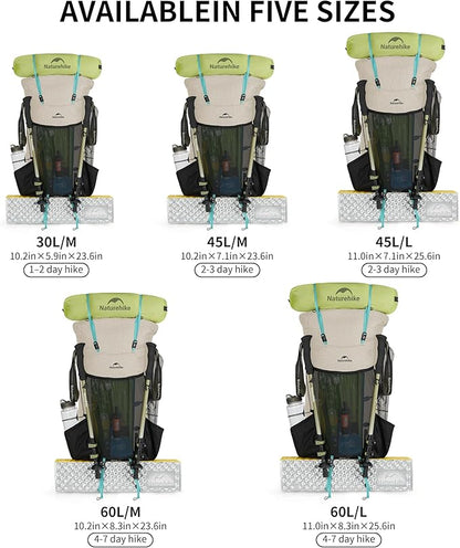 Naturehike 60L Rock 2.0 Upgraded Internal Frame Hiking Backpack - Image 7