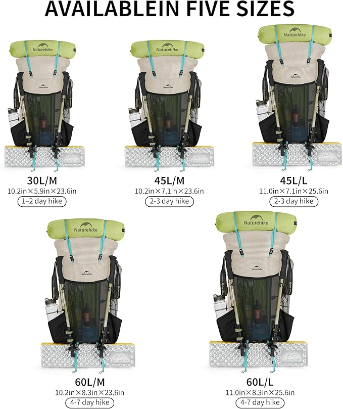 Naturehike 45L Rock 2.0 Upgraded Internal Frame Hiking Backpack - Image 7