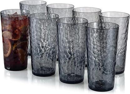 24-ounce Plastic Tumblers, Acrylic Drinking Glasses High-Balls, Reusable by ZAINCA