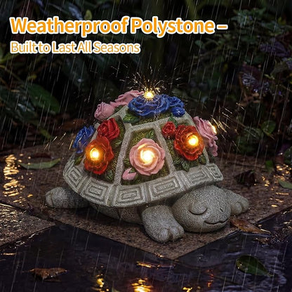 Solar Garden Decor Outdoor Turtle Statue - Image 4