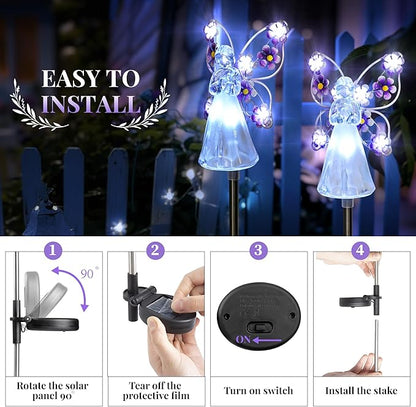 GIGALUMI Solar Angel Garden Stake Lights - Image 4