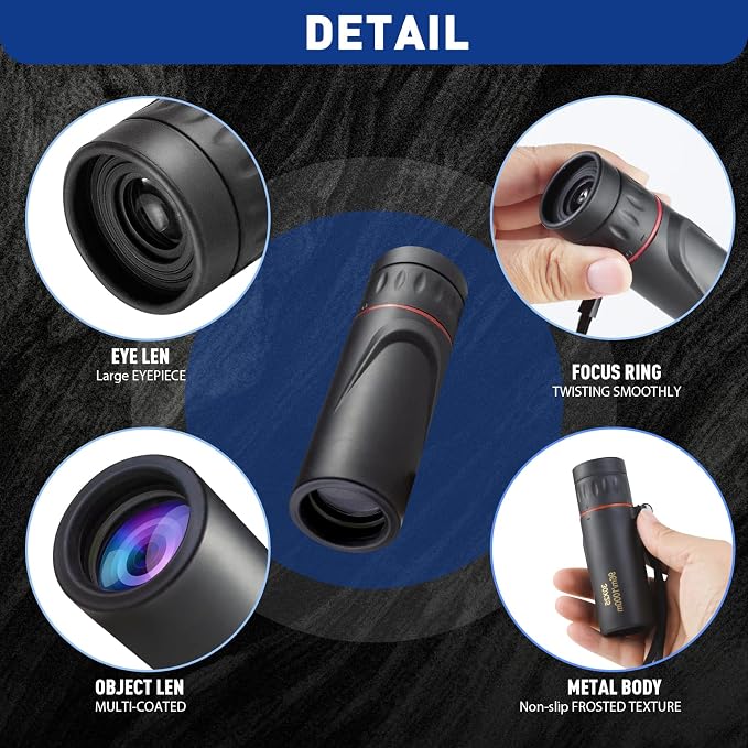 HDAJY Mini Monocular Telescope, Upgrade 30 x 25 HD Monoculars - Image 7