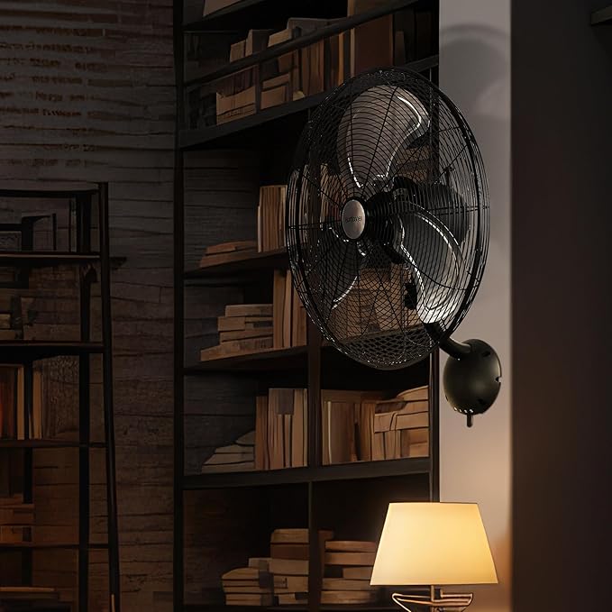 Hurricane 16" High Velocity Pro Oscillating Metal Wall Mount Fan w/ 3 Speeds - Image 4