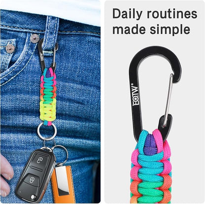 EOTW Paracord Keychain for Men Women Paracord Carabiner Backpack Keychain - Image 3