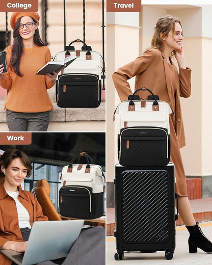 LOVEVOOK Laptop Backpack for Women, 17.3'' Waterproof Nurse Bag Teacher Work - Image 9