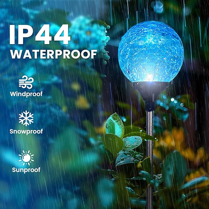 GIGALUMI Solar Garden Lights 3 Pack, Solar Lights Outdoor Decorative Waterproof - Image 3