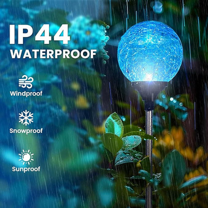 GIGALUMI Solar Garden Lights 3 Pack, Solar Lights Outdoor Decorative Waterproof - Image 3
