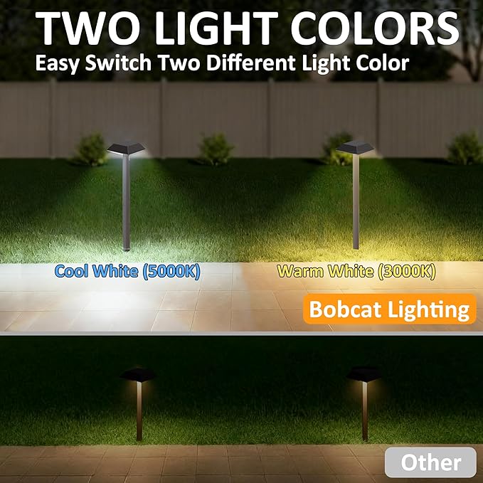 Super Bright 300 Lumens Solar Pathway Lights Outdoor, 2 Lighting Color Modes - Image 5