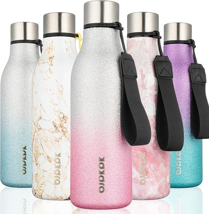 BJPKPK Insulated Water Bottles, 18 oz Stainless Steel Metal Water Bottle by BJPKPK