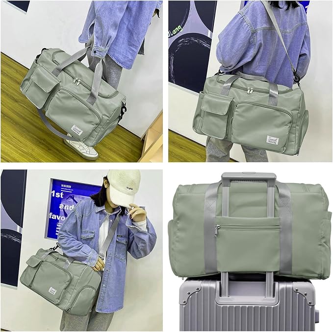 Suruid Travel Duffel Bag with Shoes Compartment Sports Gym Bag with Dry Wet - Image 6