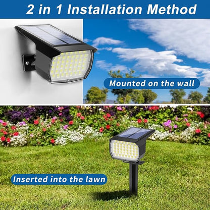 WENATY Solar Spot Lights Outdoor Waterproof IP65, 2 Pack Landscape Spotlights - Image 4