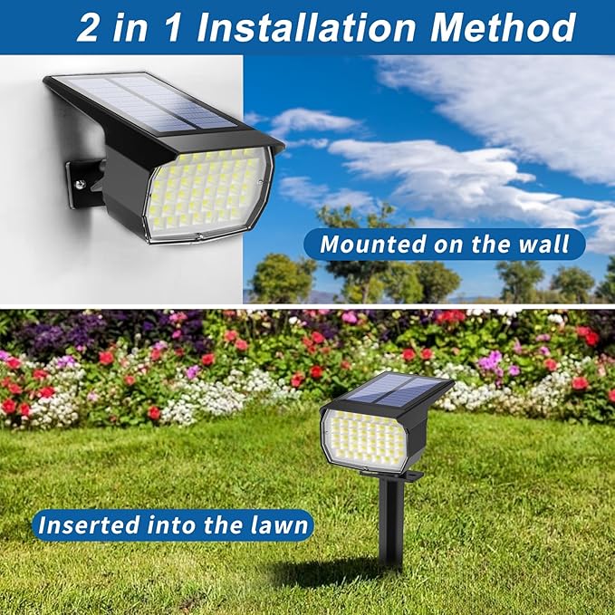 WENATY Solar Spot Lights Outdoor Waterproof IP65, 12 Pack Landscape Spotlights - Image 5
