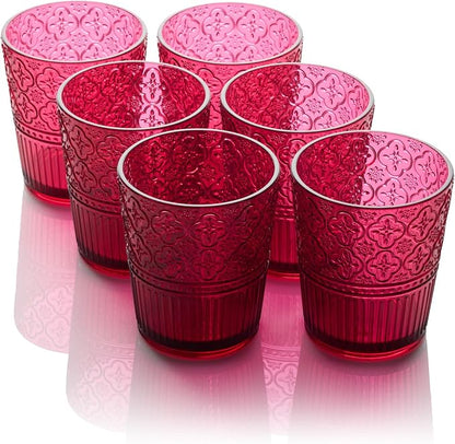 Victoria Ruby Set of 6 Premium Acrylic DOF Glass 16 oz – Unbreakable Drinkware by CERTIFIEDINTERNATIONAL