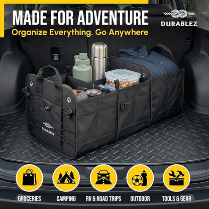3-Section Car Trunk Organizer XL – Large Modular Auto Storage Bin, Foldable - Image 3