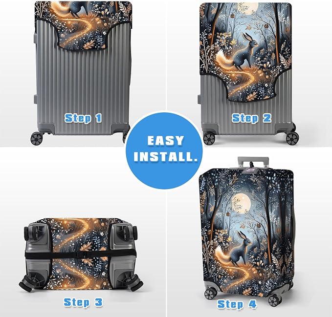 Luggage Cover Protector for 19-20 Inch Suitcases, TSA Approved Elastic Travel - Image 6