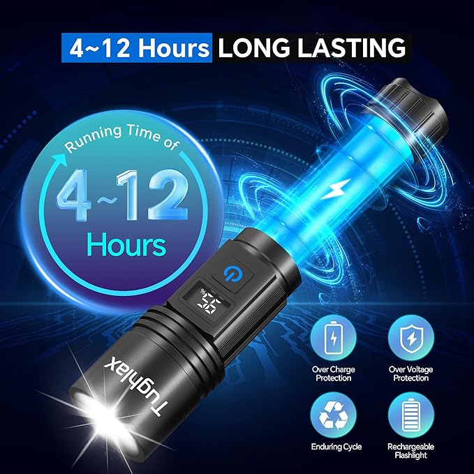 3Pack Rechargeable Flashlights High Lumens, Super Bright Flashlight - Image 4