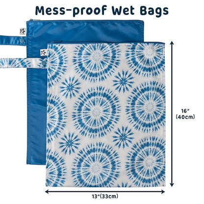 Tiny Twinkle Mess Proof Wet Bags | 2-Pack Reusable Waterproof Wet Bags - Image 5
