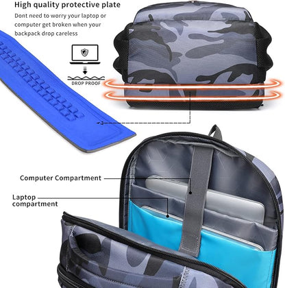 DUSLANG 17 Inch Travel Laptop Backpack Water Resistant Hiking Backpack - Image 4