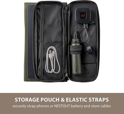 ELECOM NESTOUT Portable Solar Panel, Dual USB-A Ports, 28W Power Generation - Image 5