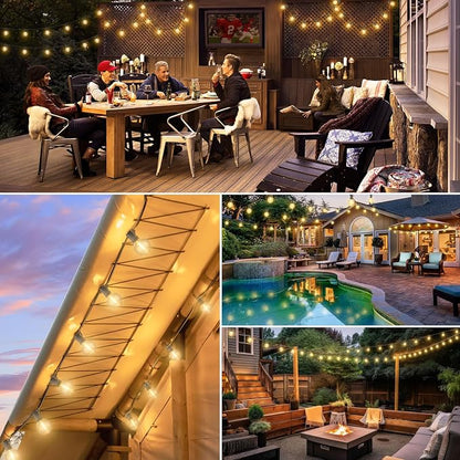 Bosceos 100ft Outdoor G50 LED Globe String Lights Dimmable Waterproof - Image 7