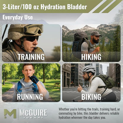 M MCGUIRE GEAR Hydration Bladder, 3L/100 oz. Water Bladder, Leak Proof - Image 4