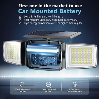 Solar Security Light Outdoor Super Bright LED, Motion Sensor Flood Light - Image 8