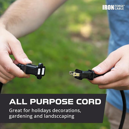 Iron Forge Cable 6 ft Black Extension Cord, 6 Foot Extension Cord - Image 4
