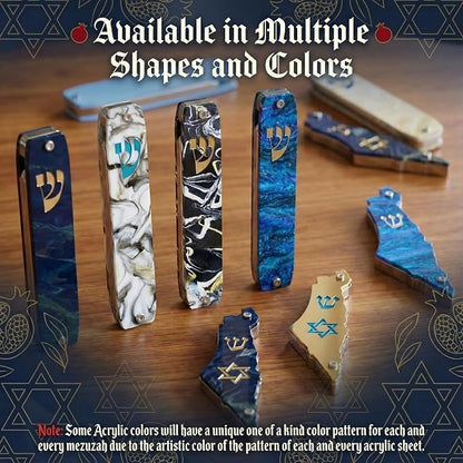 Genesis Mezuzah for Door – Modern Acrylic Mezuzah Case Without Kosher Scroll – - Image 2