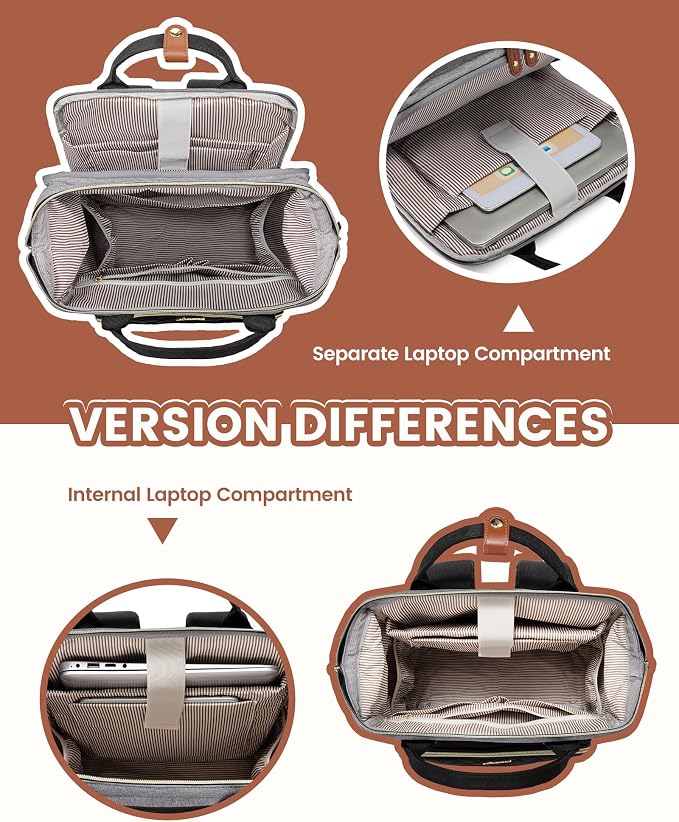 LOVEVOOK Laptop Backpack for Women, 17.3'' Waterproof Nurse Bag Teacher Work - Image 5