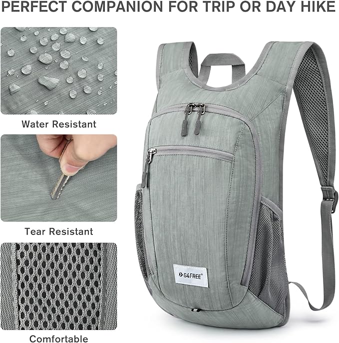 G4Free 10L/15L Hiking Backpack Lightweight Packable Hiking Daypack Small Travel - Image 3