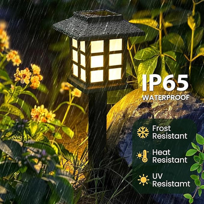 GIGALUMI Solar Outdoor Lights，6 Pack LED Solar Lights Outdoor Waterproof - Image 2