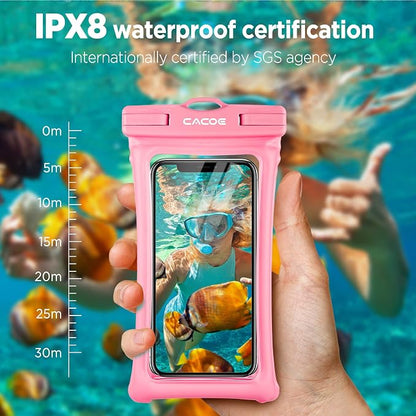 CACOE Floating Universal Waterproof Phone case 2 Pack-Up to 7.0", Phone Pouch - Image 6