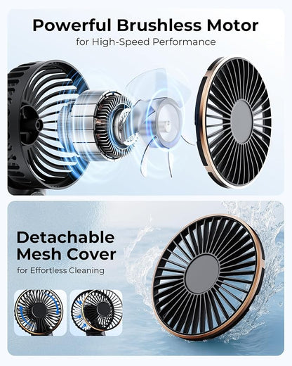 TUNISE Portable Handheld Fan, Portable Fan Rechargeable, 180° Adjustable - Image 3