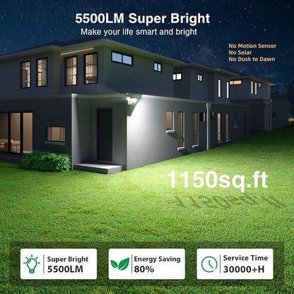 Onforu 55W Smart LED Flood Lights Outdoor, Tunable 2700K-6500K, APP Control - Image 3