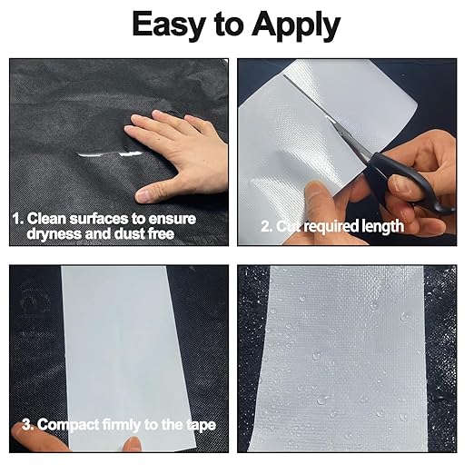 Waterproof Repair Tape for Awning, 4IN x 20FT Outdoor Canvas Tarp Repair Tape - Image 7