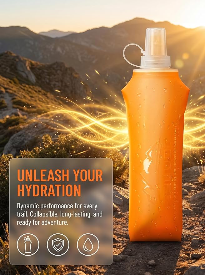 Zelvot Running Vest Soft Flask, BPA-Free 500ml Collapsible Water Bottle - Image 5