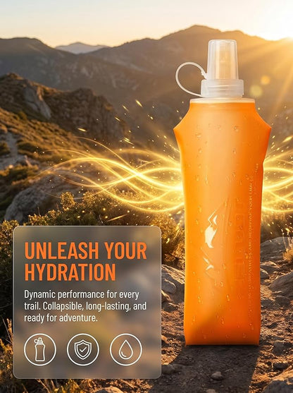 Zelvot Running Vest Soft Flask, BPA-Free 500ml Collapsible Water Bottle - Image 5