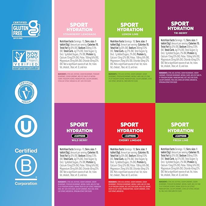 Nuun Sport + Caffeine Electrolyte Tablets – Dissolvable in Water, Variety Pack - Image 5
