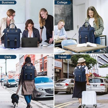 LOVEVOOK Laptop Backpack for Women Work Travel Commuter Backpack Business - Image 4