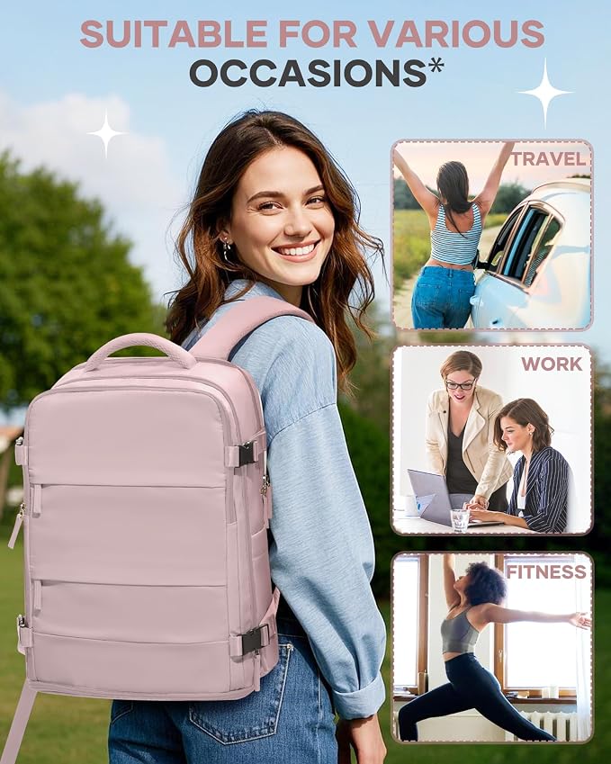 coofay Large Travel Backpack For Women Men Airline Approved Carry On Backpack - Image 9