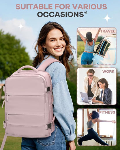 coofay Large Travel Backpack For Women Men Airline Approved Carry On Backpack - Image 9