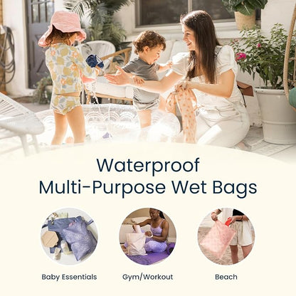 Tiny Twinkle Mess Proof Wet Bags | 2-Pack Reusable Waterproof Wet Bags - Image 7