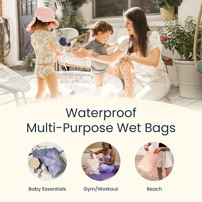 Tiny Twinkle Mess Proof Wet Bags | 2-Pack Reusable Waterproof Wet Bags - Image 10