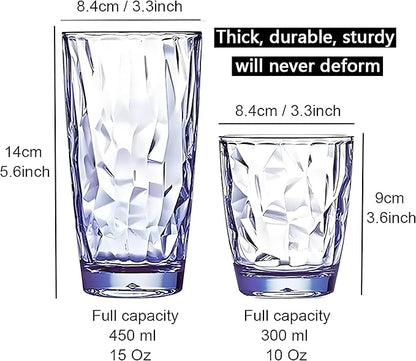 15Oz Shatterproof Tritan Drinking Glasses Unbreakable Acrylic Glasses Drinkware - Image 3
