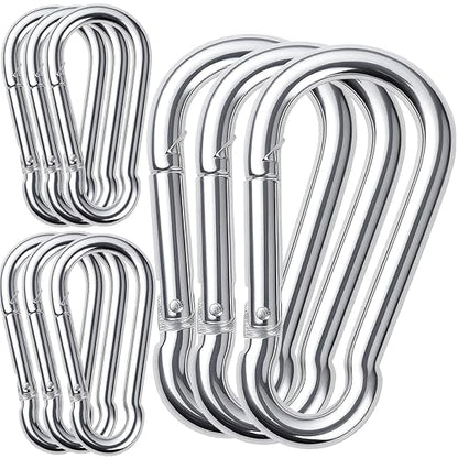 10Pack 5.5 Inch Spring Snap Hooks, Heavy Duty Carabiner Clips by REDOVANT